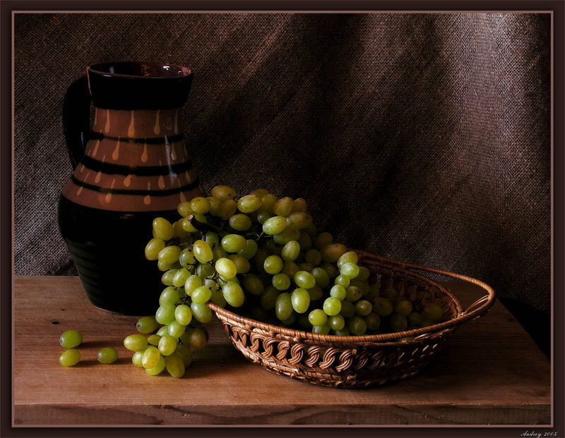 grapes in a basket