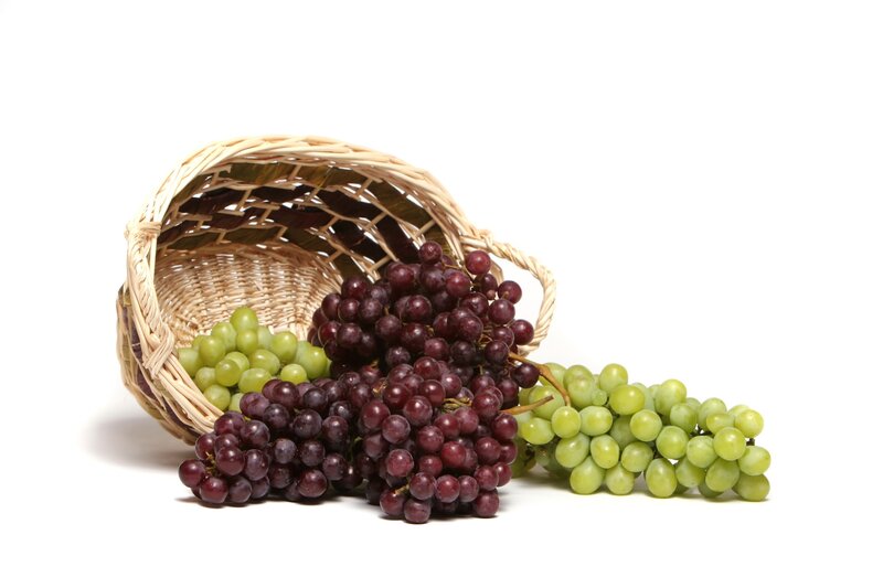 Grapes in a Basket — White