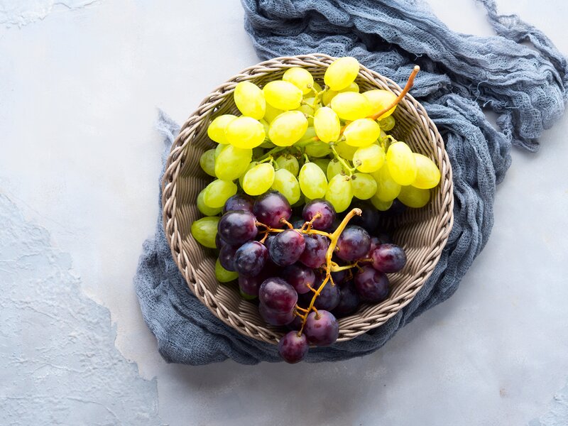 Grapes in a Basket — Yellow
