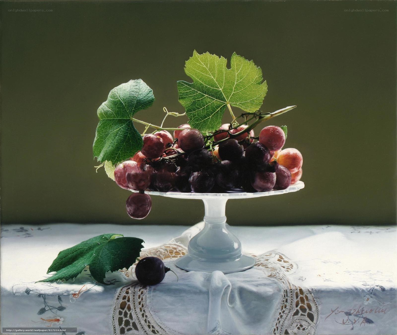 grapes on a cake stand