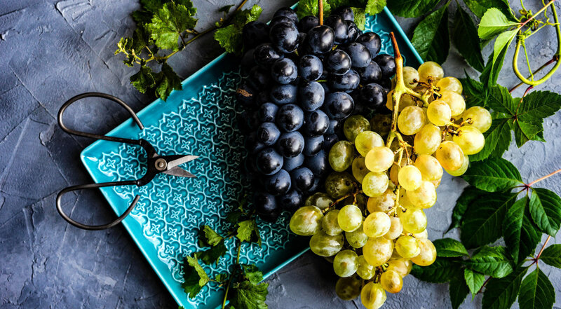 Grapes on a Tray