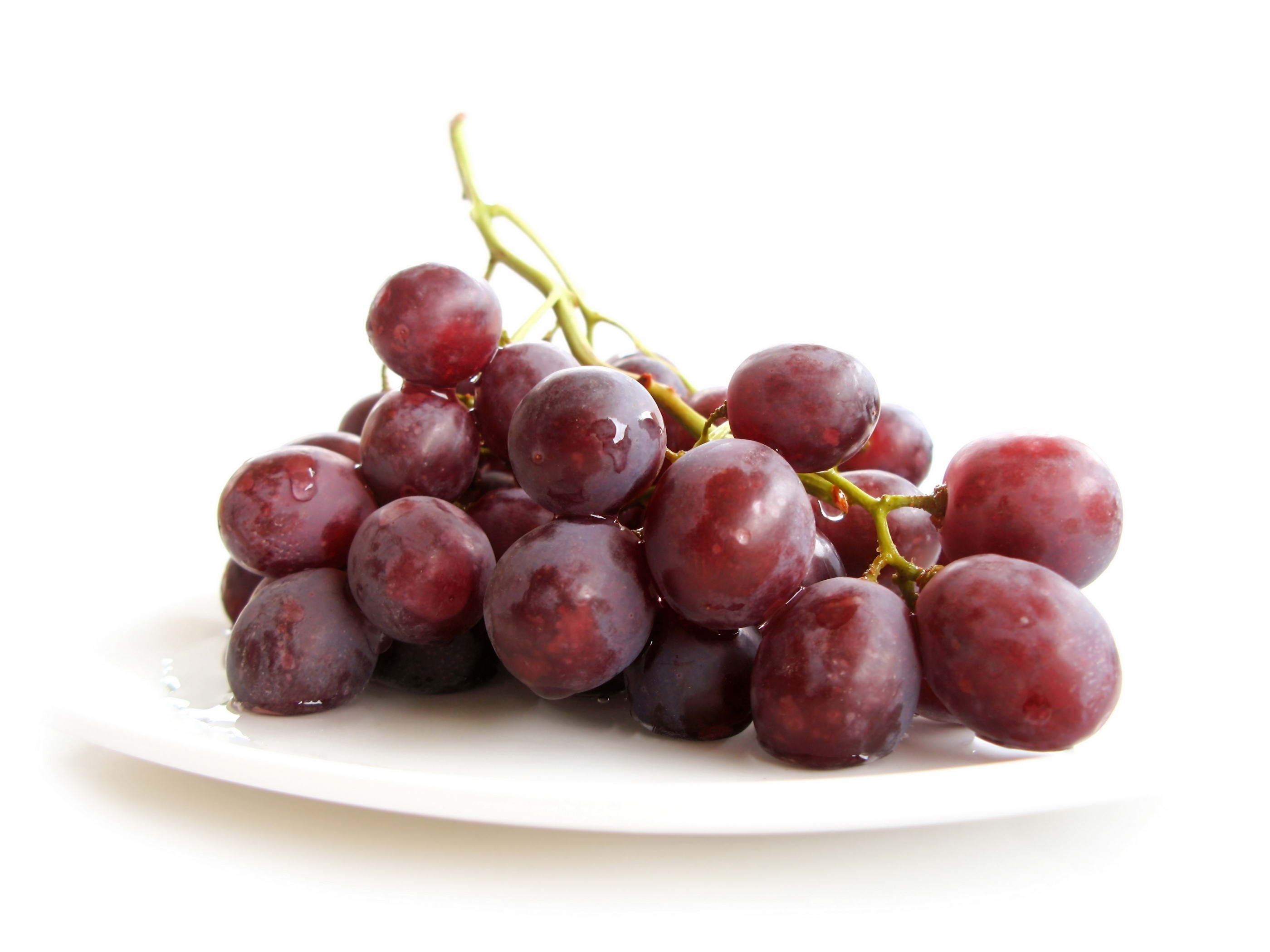 grapes on a white plate