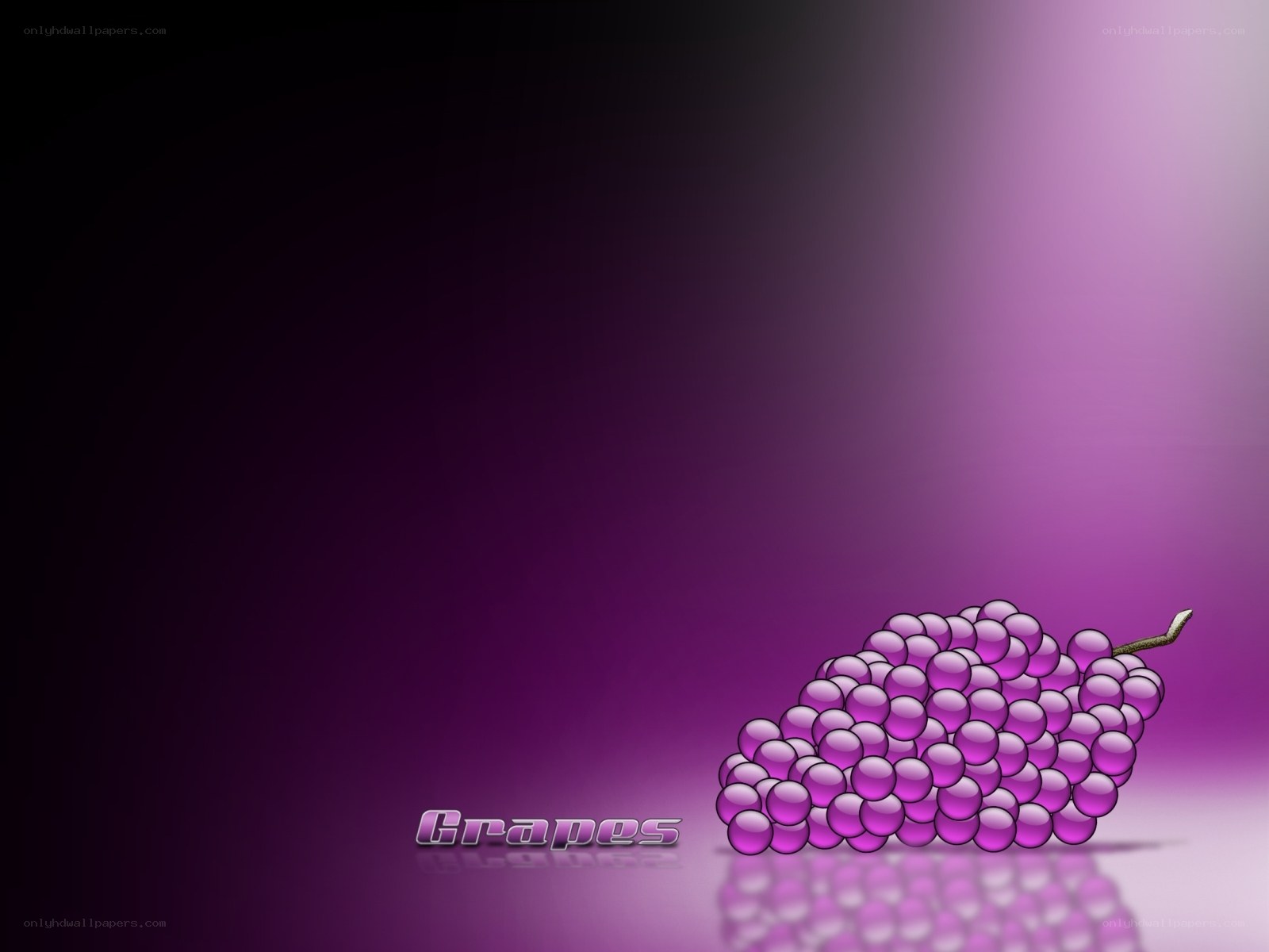 grapes on purple background