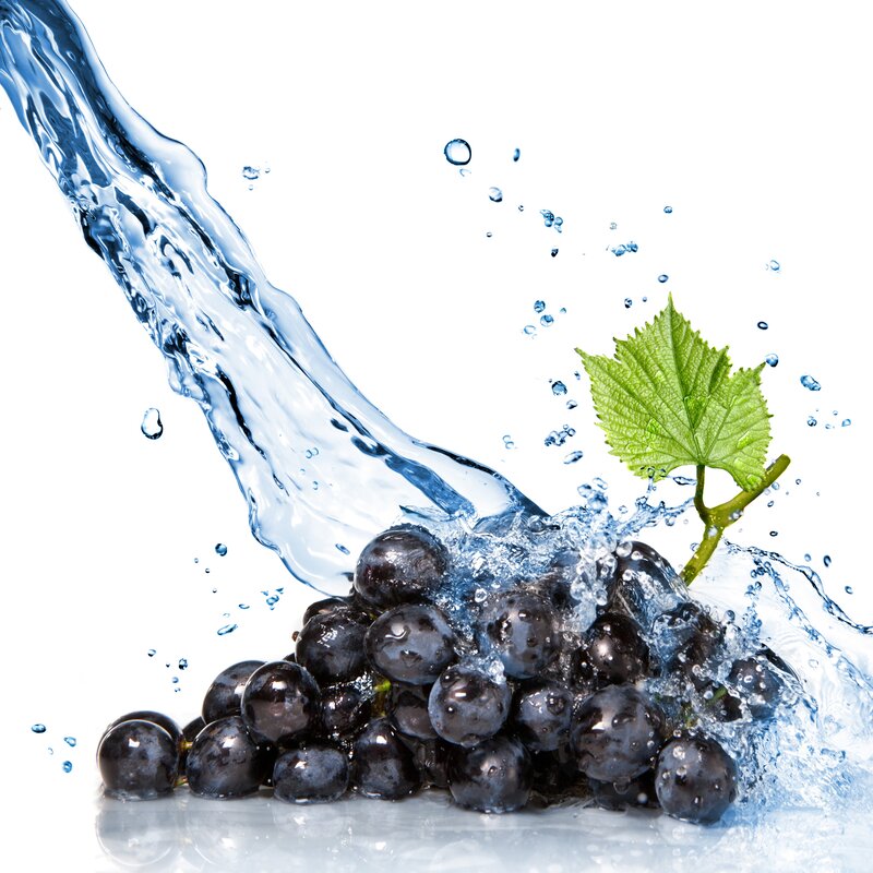 Grapes with Water Splash