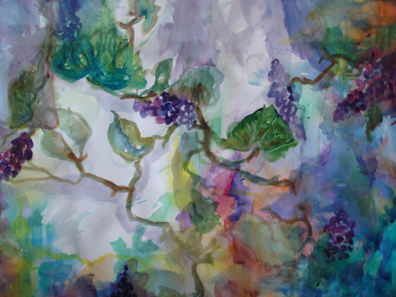 Grapevines with Clusters