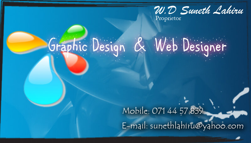 graphic design and web design business card