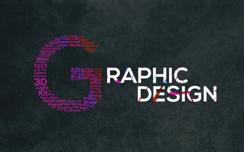 Graphic Design Text — Black, Modern