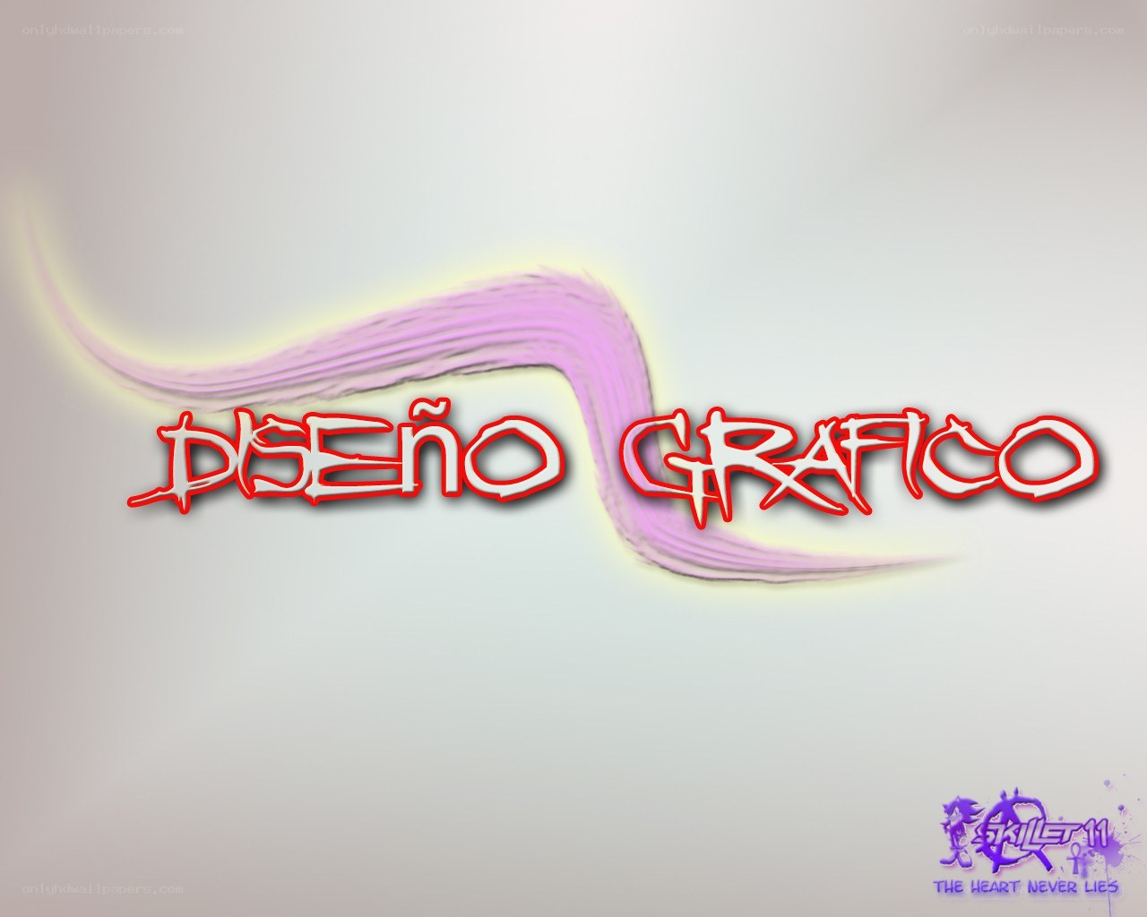 graphic design text with swirl