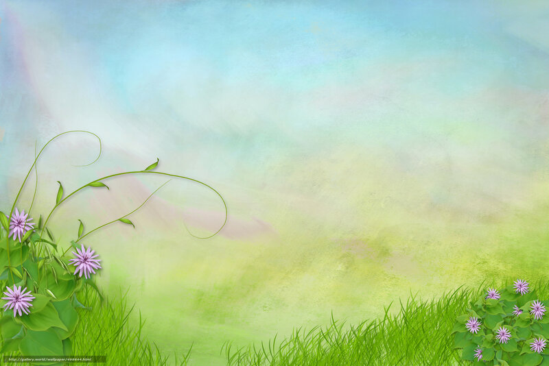 Grass and flowers background