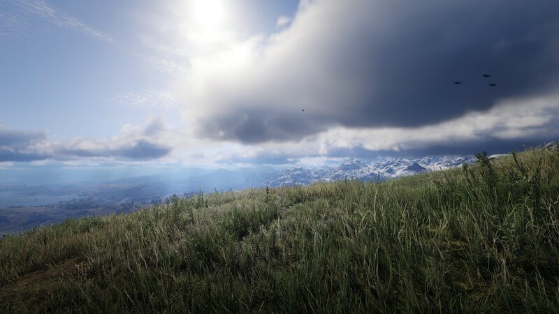 Grass-covered Hillside — Green, Dramatic