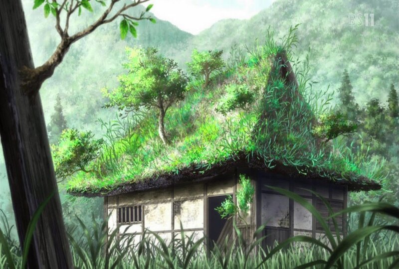 Grass-covered Hut