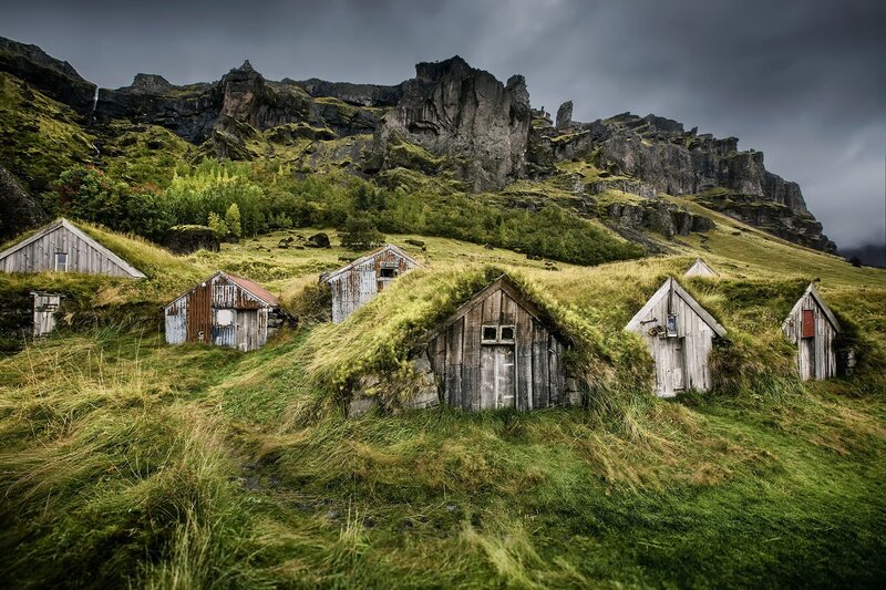 Grass-covered Huts