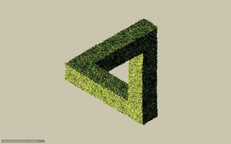 Grass-covered impossible triangle