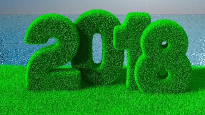 Grass-covered Numbers — Green