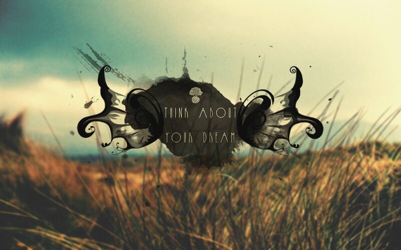 Grass Field with Text — Brown