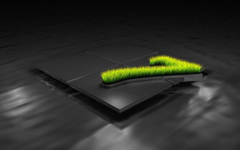 Grass in a Window Logo
