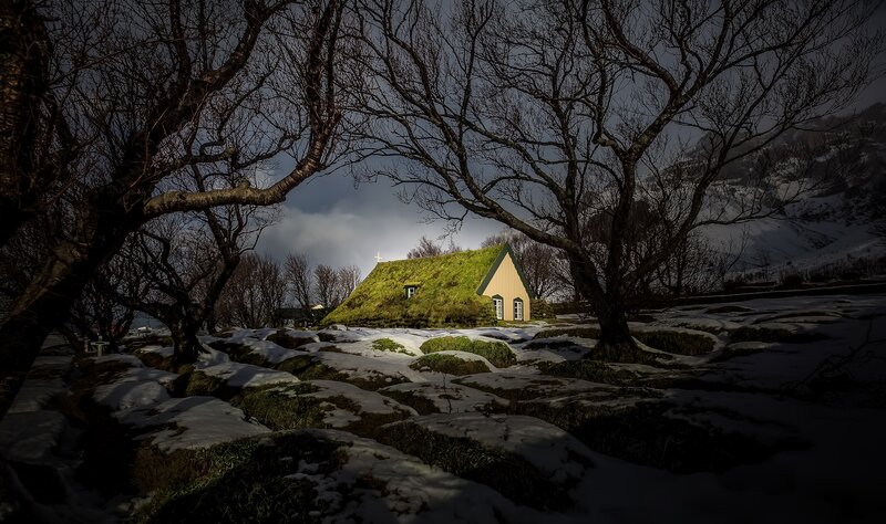 Grass-roofed Church — Green