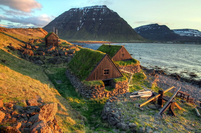 Grass-roofed Houses — Green, Serene
