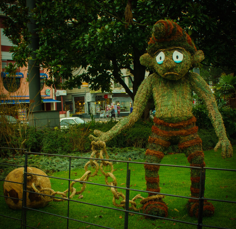 Grass Sculpture of a Creature