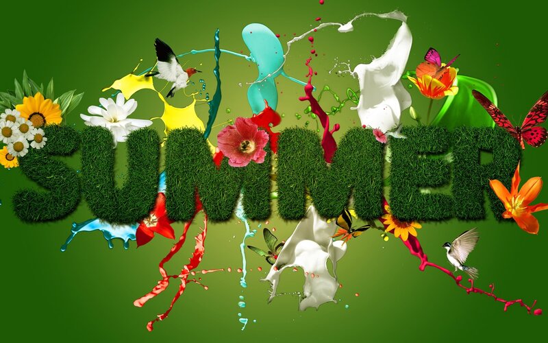 Grass-text Summer Design — Green