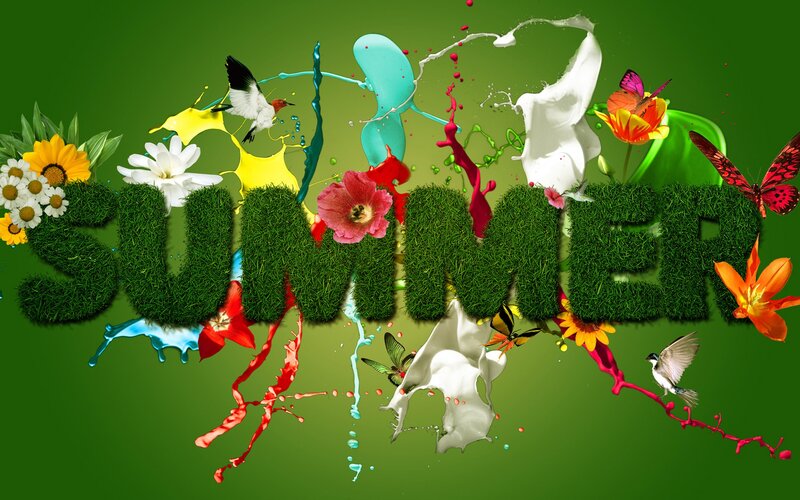 Grass-text Summer Design