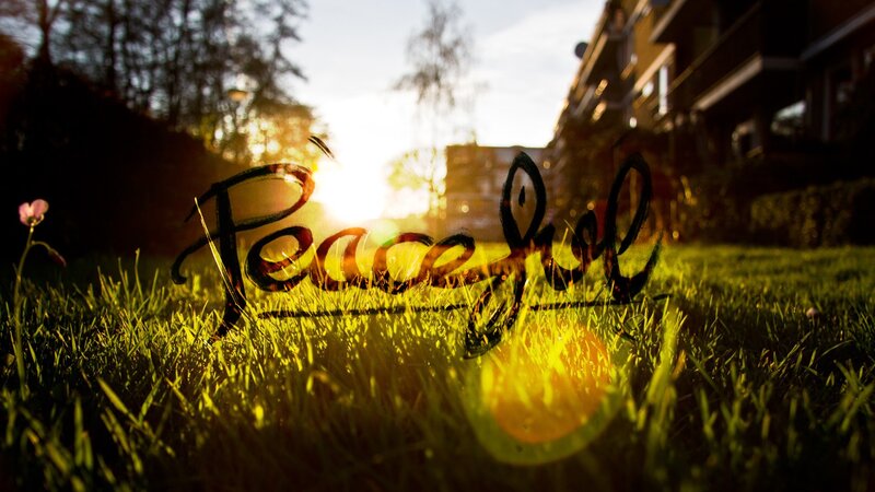Grass with Text Overlay — Green