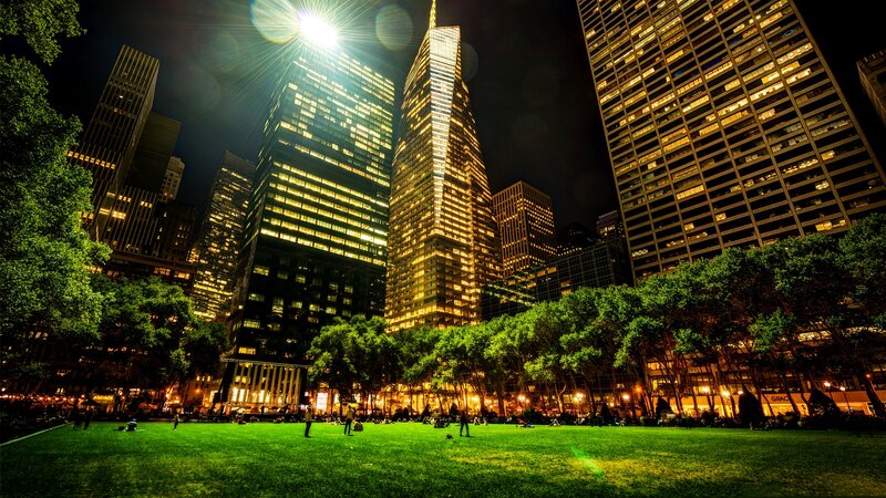 Grassy Park at Night