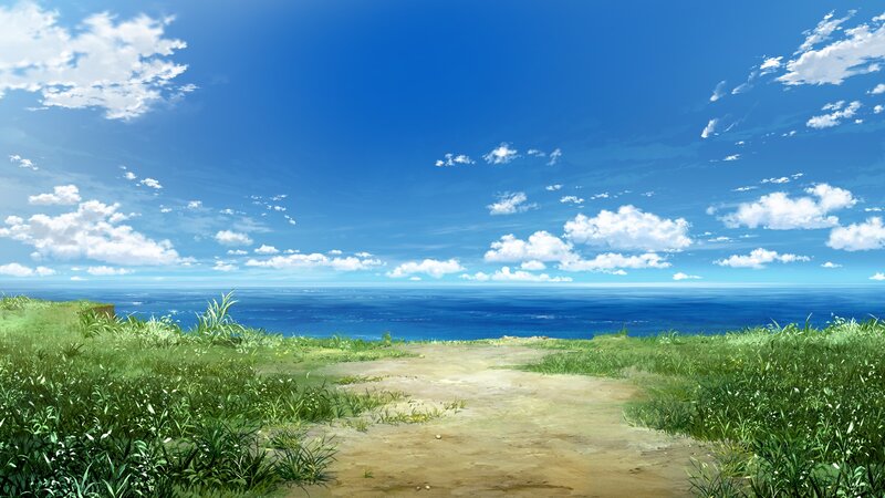 Grassy Path to Ocean