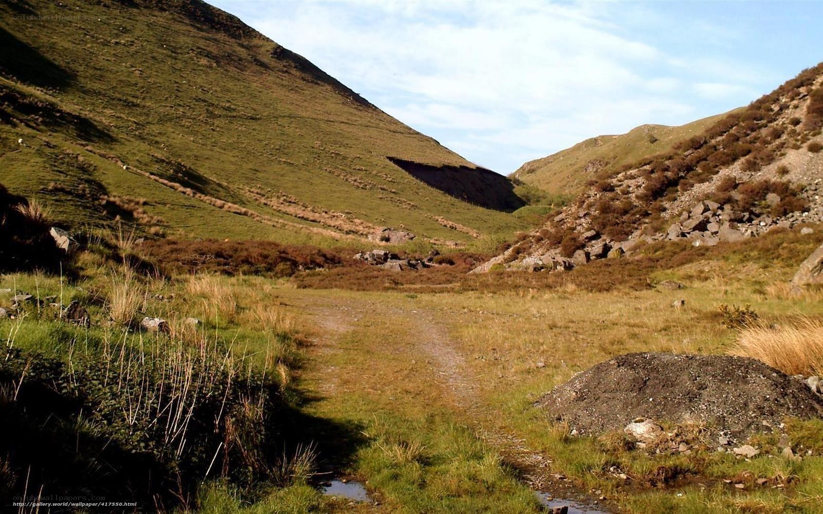 Grassy valley path