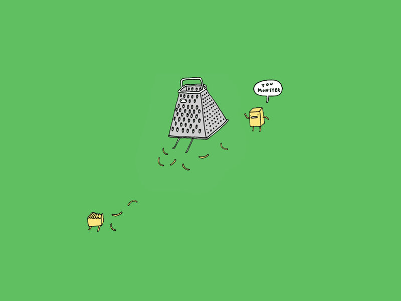grater monster cartoon