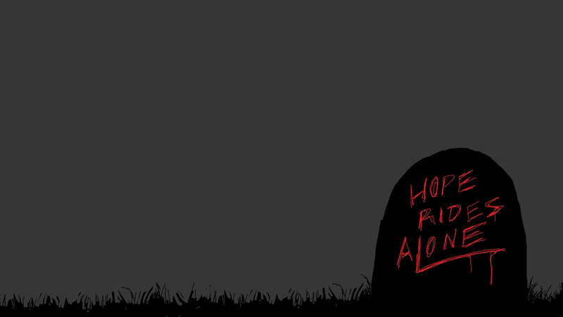 grave with red text