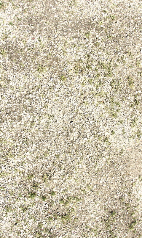 gravel and sparse grass