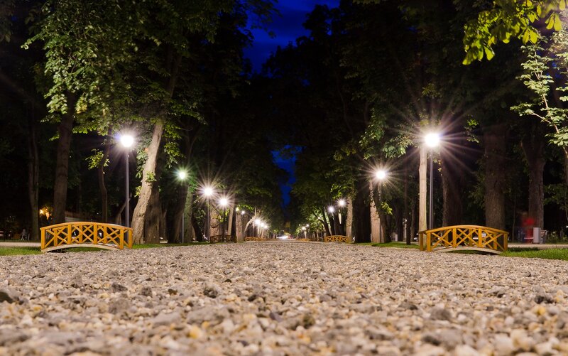Gravel Path in Park — Gray