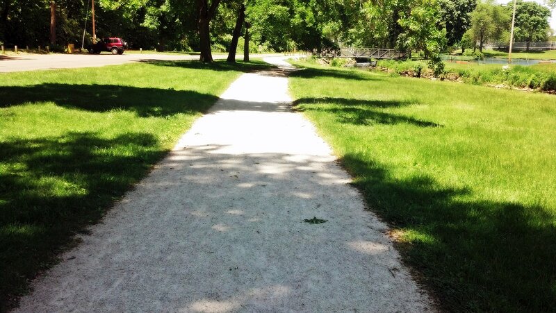 Gravel Path in Park — Green