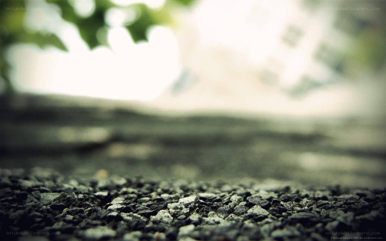 gravel path in sunlight