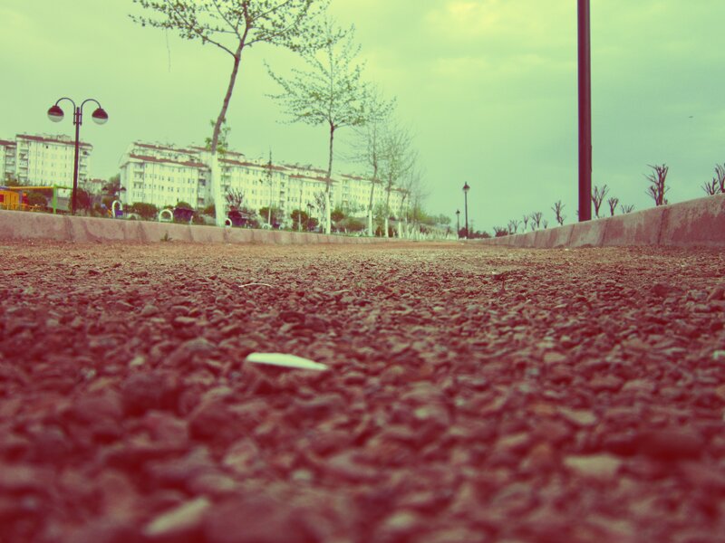 gravel path in urban park