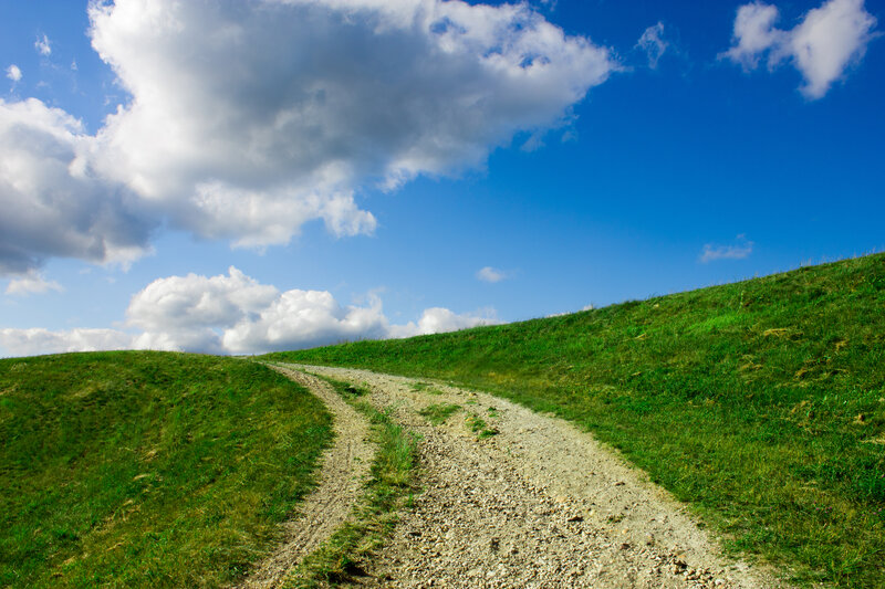 Gravel Path on Hill