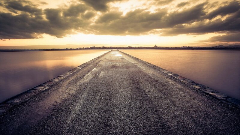 Gravel Path on Water