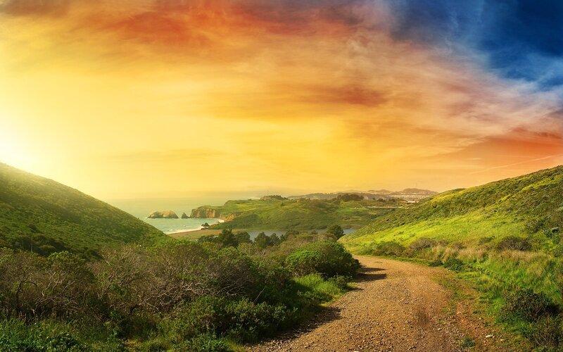 Gravel Path to Coast — Yellow