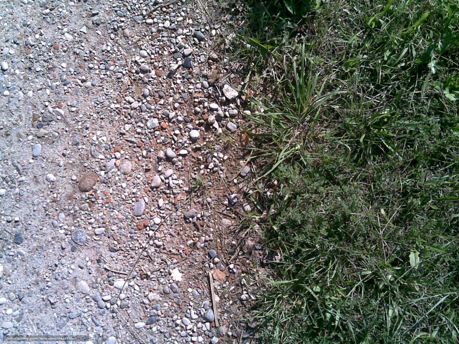 Gravel path with grass edge