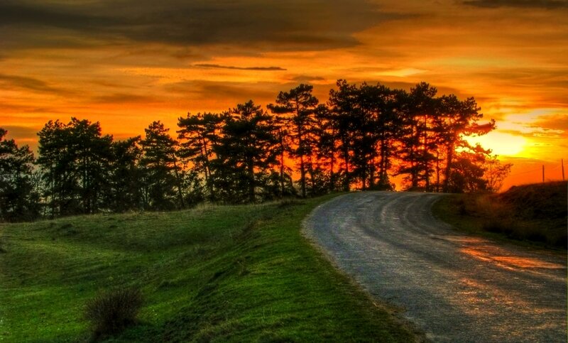 Gravel Road at Sunset