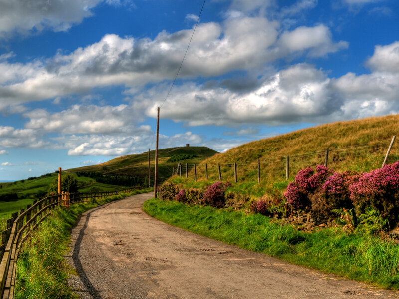 Gravel Road in Countryside — Blue