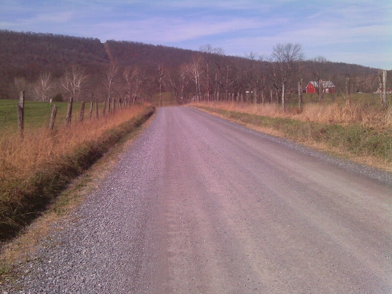 Gravel Road in Countryside — Gray