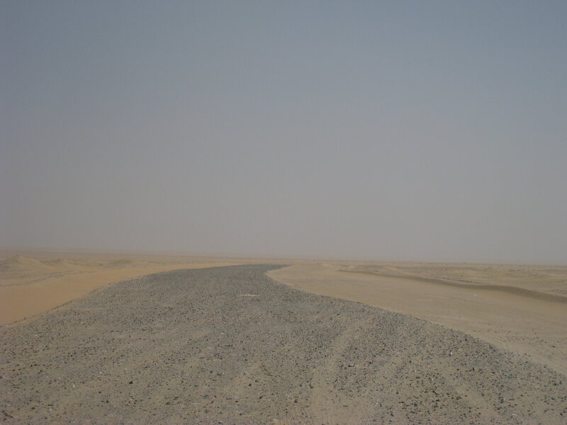 Gravel Road in Desert