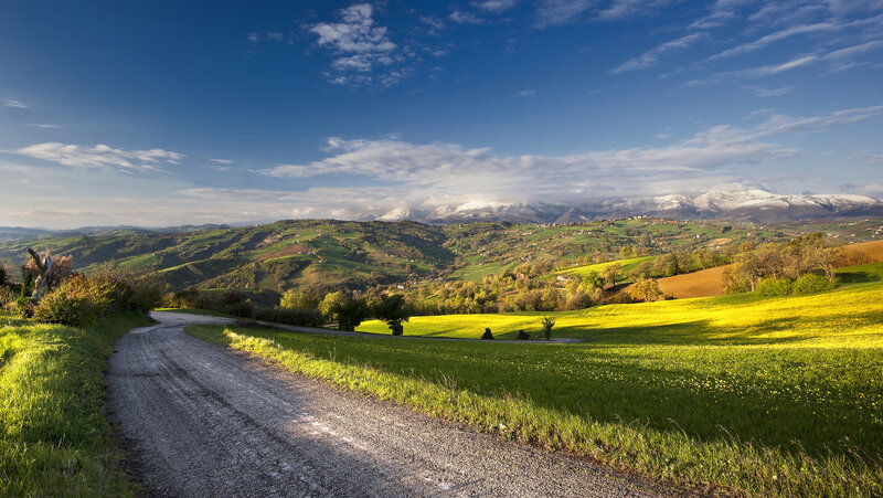 Gravel Road in Hills