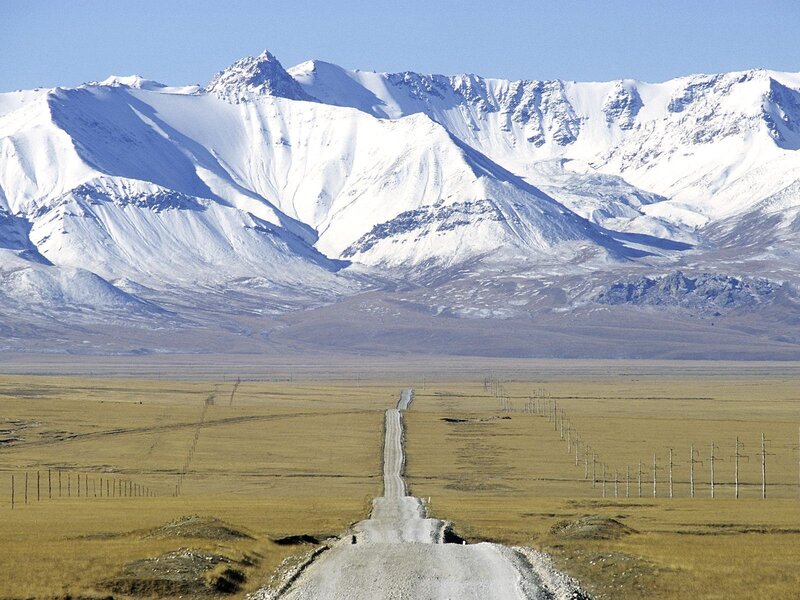 Gravel Road in Mountains — White