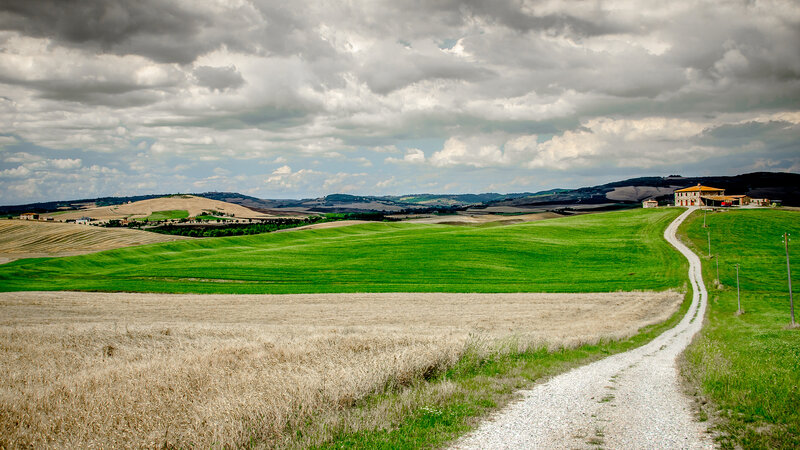 Gravel Road in Tuscany — Green