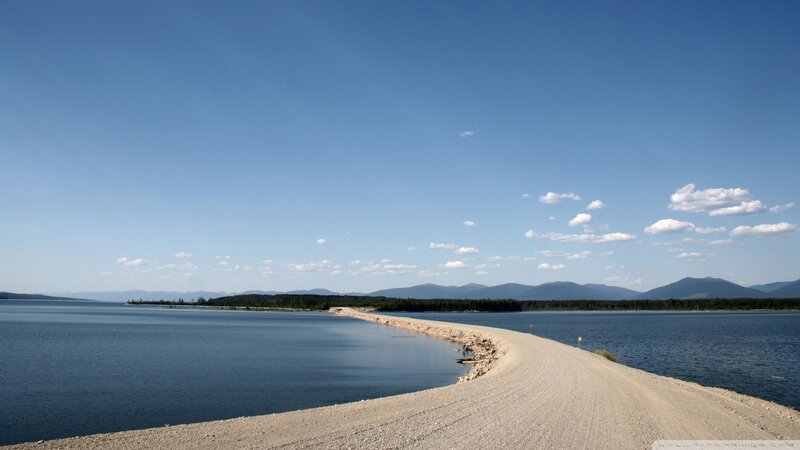 Gravel Road on Sandbar