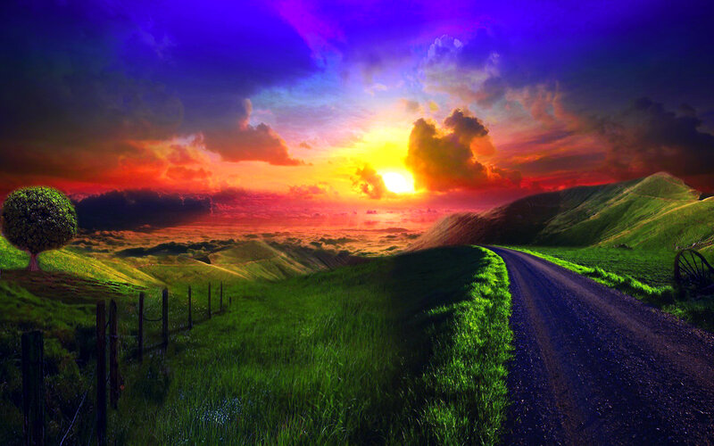 Gravel Road Through Hills