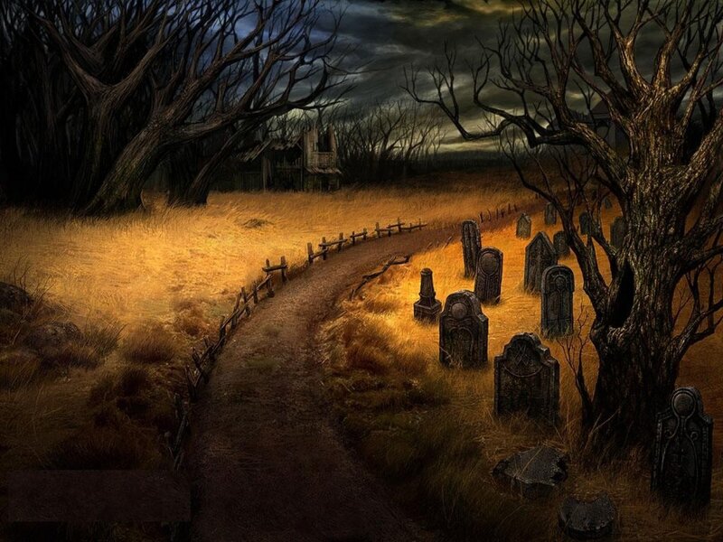 Graves in a Cemetery — Brown